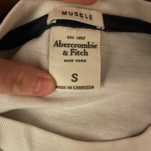 Abercrombie & Fitch Cream Muscle Shirt Men